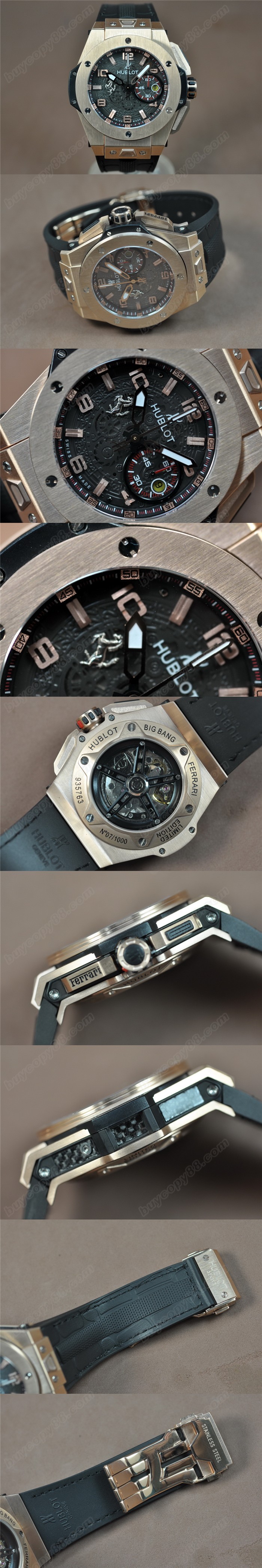 御博Hublot Big Band Ferrari SS/RU 亞洲7750　時間測定功能搭載0