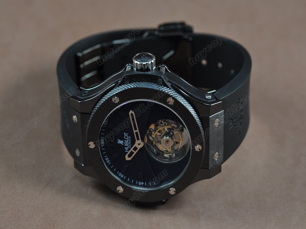 御博 【男性用】Aero Band 44mm RU/PVD Tourbillon Asian Manual 手上鏈搭載2