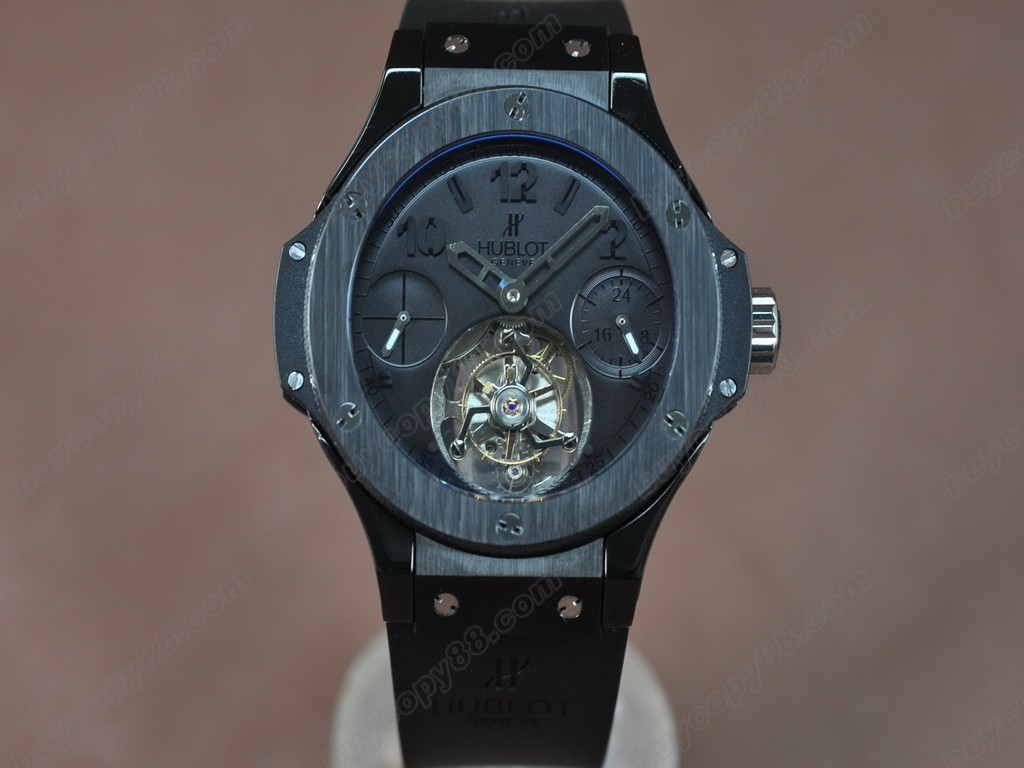 御博 【男性用】Aero Band 44mm RU/PVD Ceramiac Tourbillon Asian Manual 手上鏈搭載0