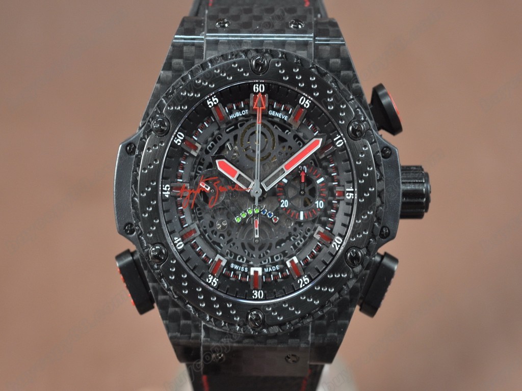 御博 【男性用】Big Bang King Power F1 Limited Carbon case Black A-7750 自動機芯搭載0