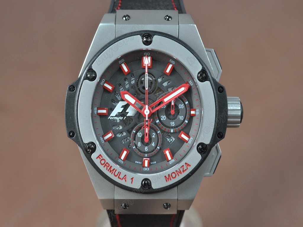 御博 【男性用】 Big Bang King Power F1 SS/LE Black dial A-7750 自動機芯搭載．振頻每小時 28,800 次0