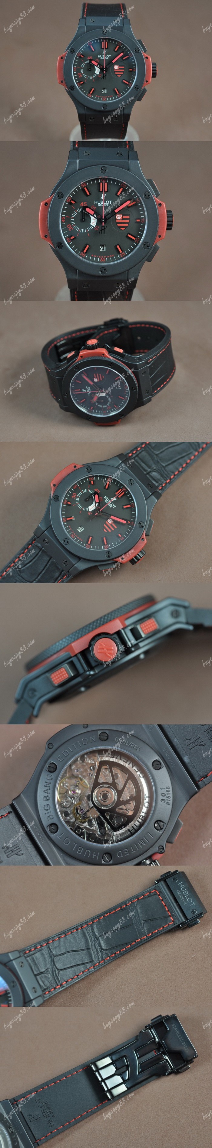 御博Hublot Big Bang King Full Ceramic Carbon Fibre dial A-7750自動機芯搭載0