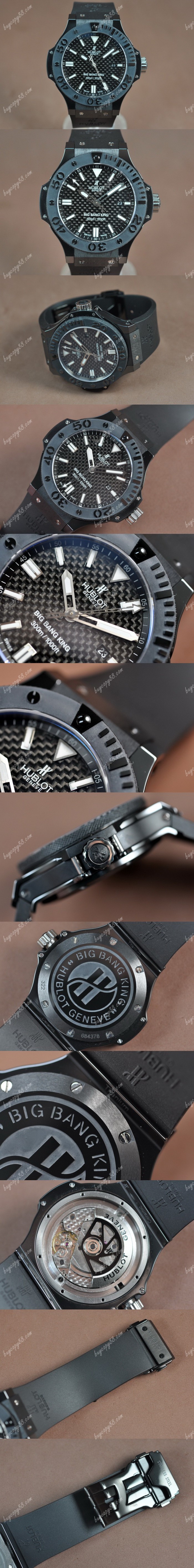  御博Hublot Big Bang King Full Ceramic Carbon Fibre dial A-7750自動機芯搭載0