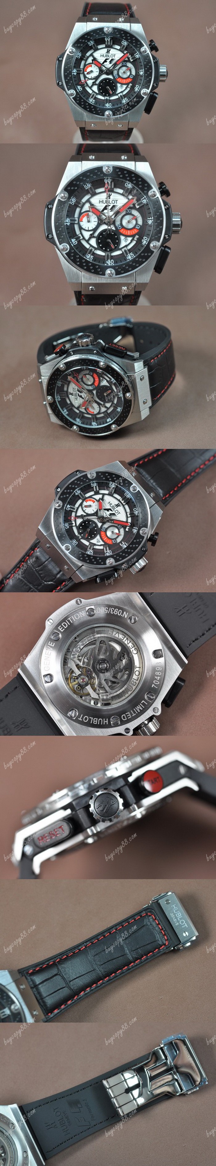  御博Hublot Big Bang King Power F1 SS/LE White dial Asia自動機芯搭載0