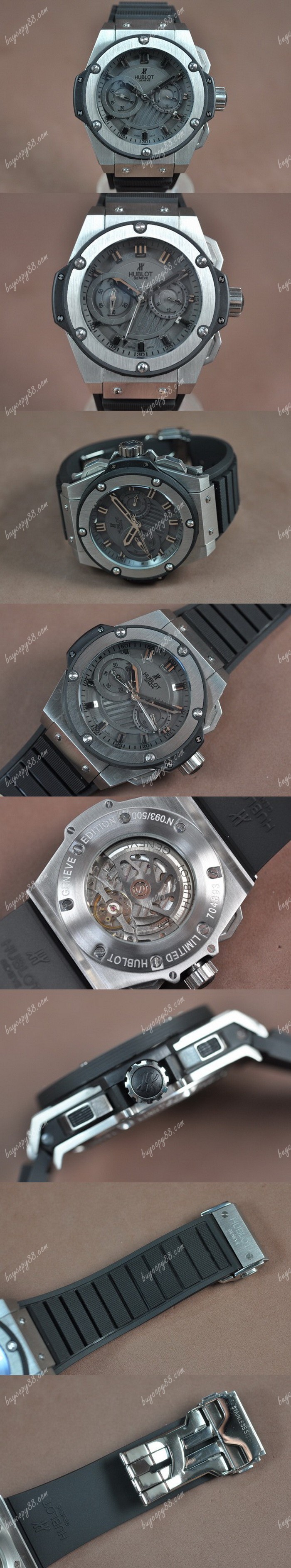  御博Hublot Big Bang King Power SS/RU Black dial Asia自動機芯搭載0