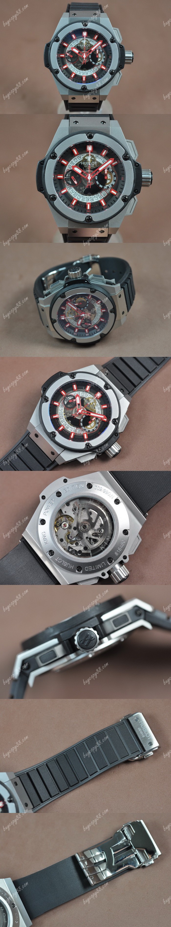  御博Hublot Big Bang King Power SS/RU Skeleton dial A-7750 Chrono自動機芯搭載0