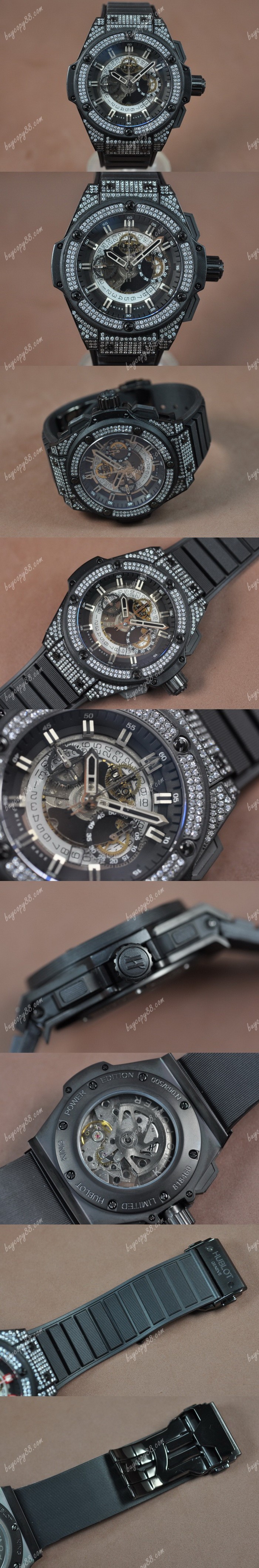  御博Hublot Big Bang King Power PVD/RU/Diam Skeleton dial A-7750 自動機芯搭載0