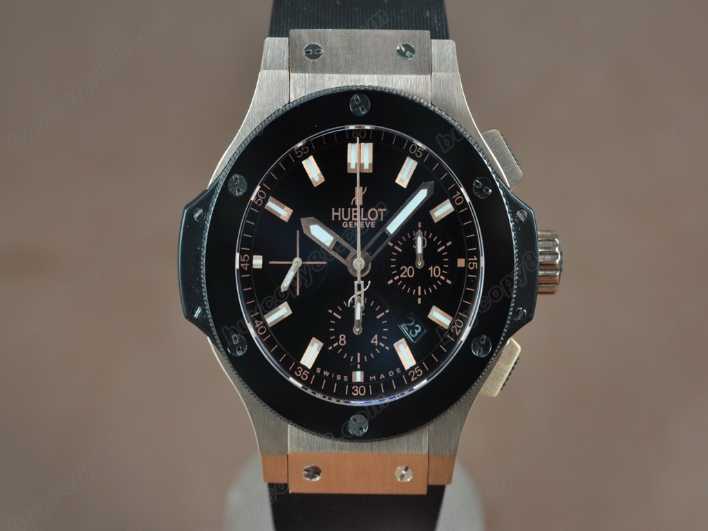 御博 【男性用】Big Bang 44mm RG/Ceramic bezel Black dial A-7750 自動機芯搭載9