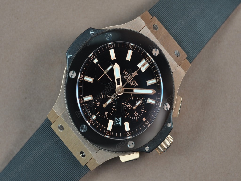 御博 【男性用】Big Bang 44mm RG/Ceramic bezel Black dial A-7750 自動機芯搭載6