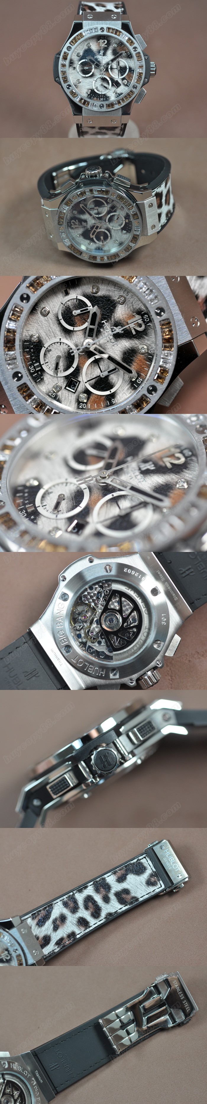 御博Hublot BigBang 44mm SS/LE Tiger pattern Dial A-7750 自動機芯搭載0