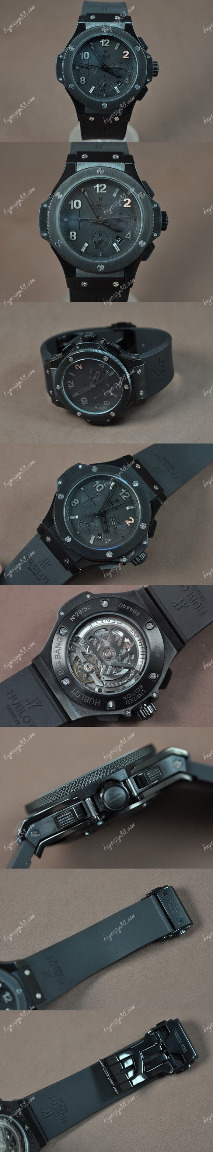  御博Hublot Big Bang 44mm PVD/LE Black dial Asia自動機芯搭載0