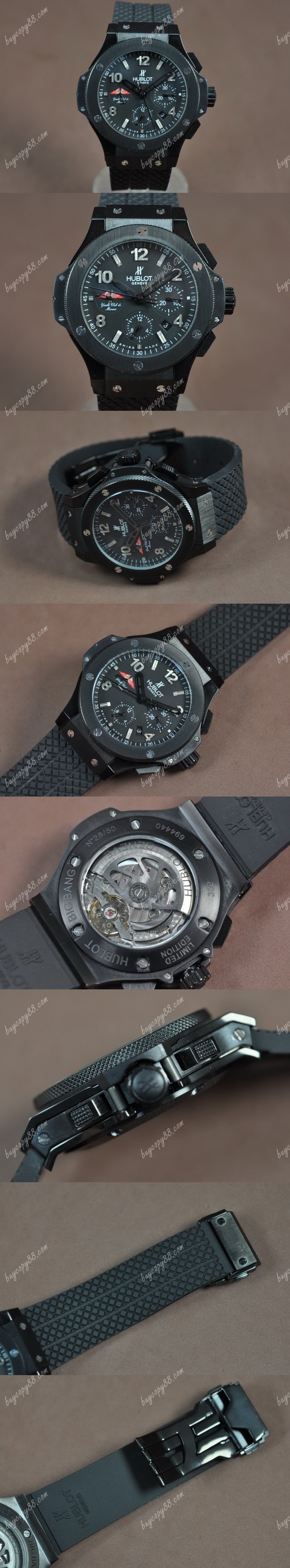  御博Hublot Big Bang 44mm SS/RU Black dial Asia自動機芯搭載0