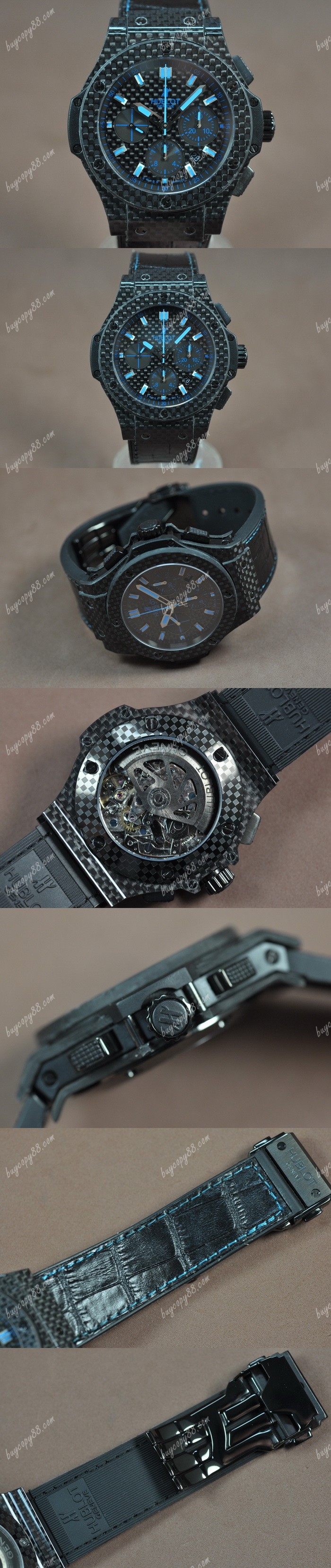 御博Hublot Big Bang 44mm Carbon Fibre A-7750自動機芯搭載0