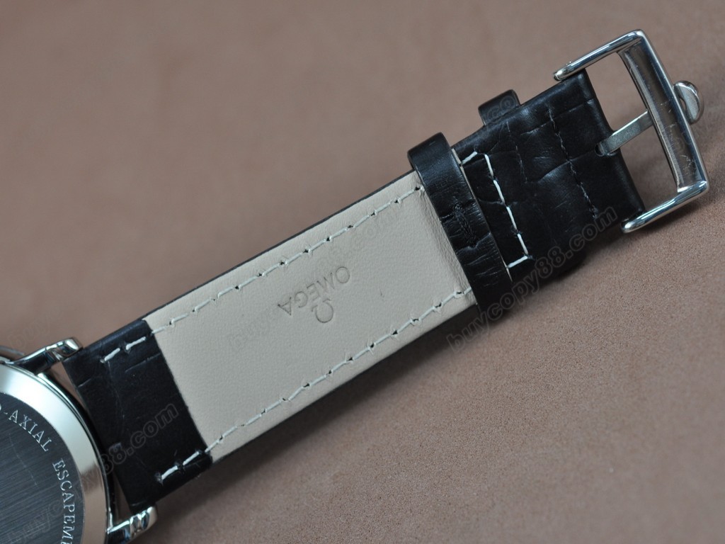 歐米茄 【男性用】Deville SS White Dial Leather Strap Swiss Eta 2824-2 自動機芯搭載0