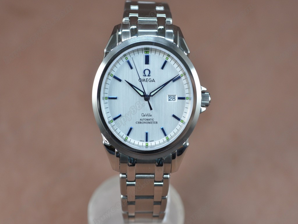 歐米茄 【男性用】 Deville SS/SS White Dial Swiss Eta 2834-2 自動機芯搭載7