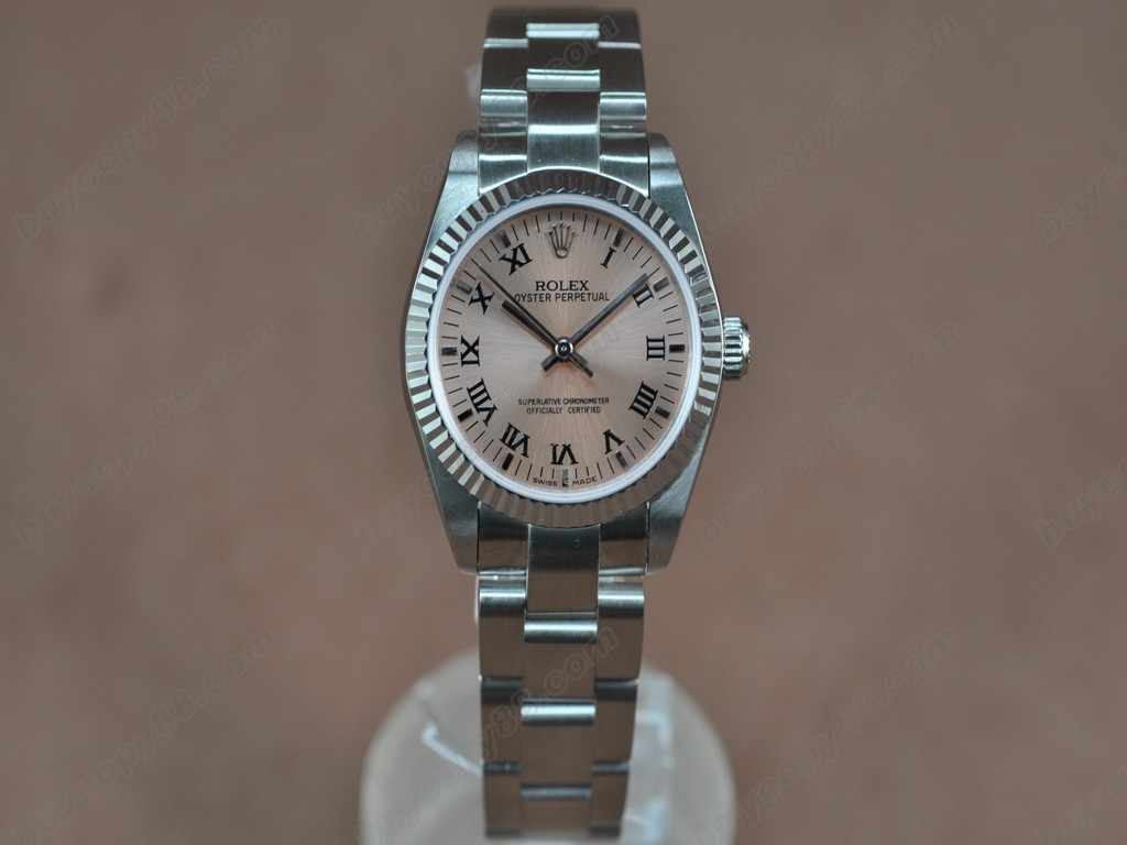 勞力士【女性用】Oyster 25mm SS White Swiss Eta 2671-2 自動機芯搭載0