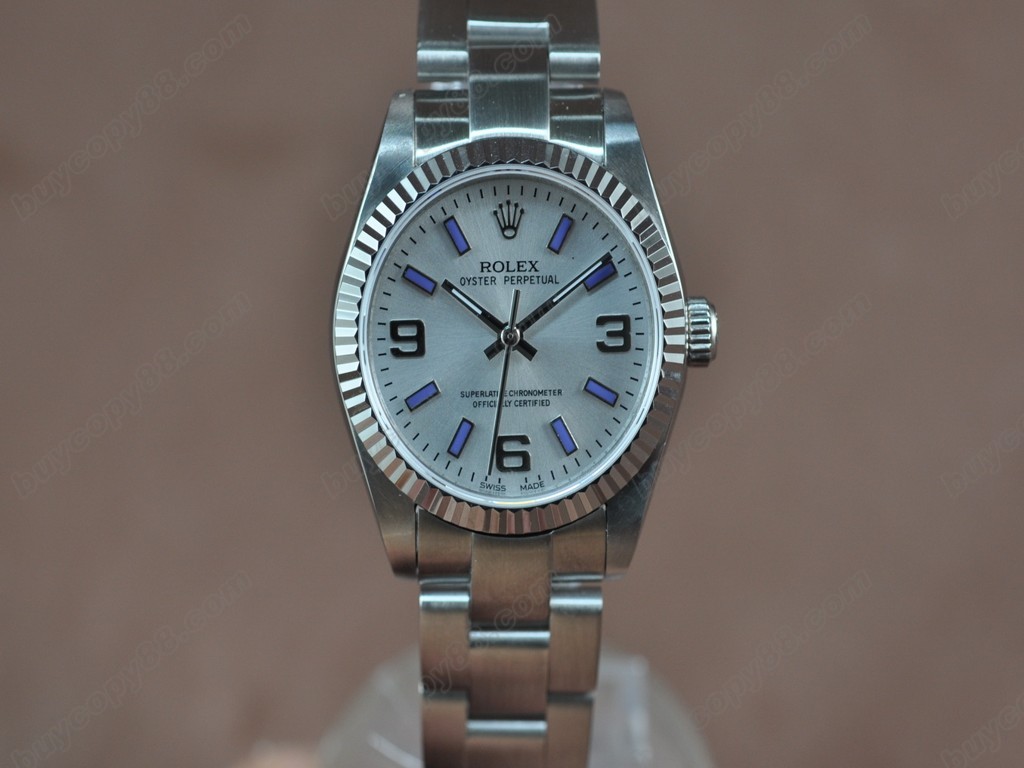 勞力士【女性用】Oyster 25mm SS White Swiss Eta 2671-2 自動機芯搭載1