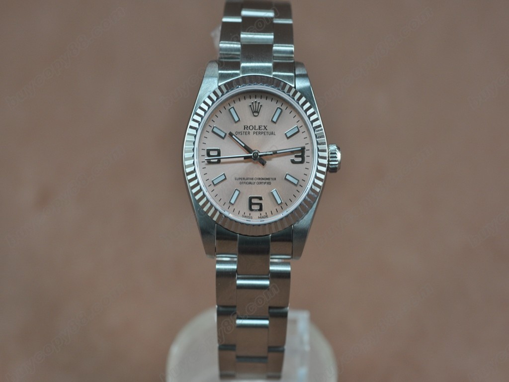 勞力士【女性用】Oyster 25mm SS White Swiss Eta 2671-2 自動機芯搭載0