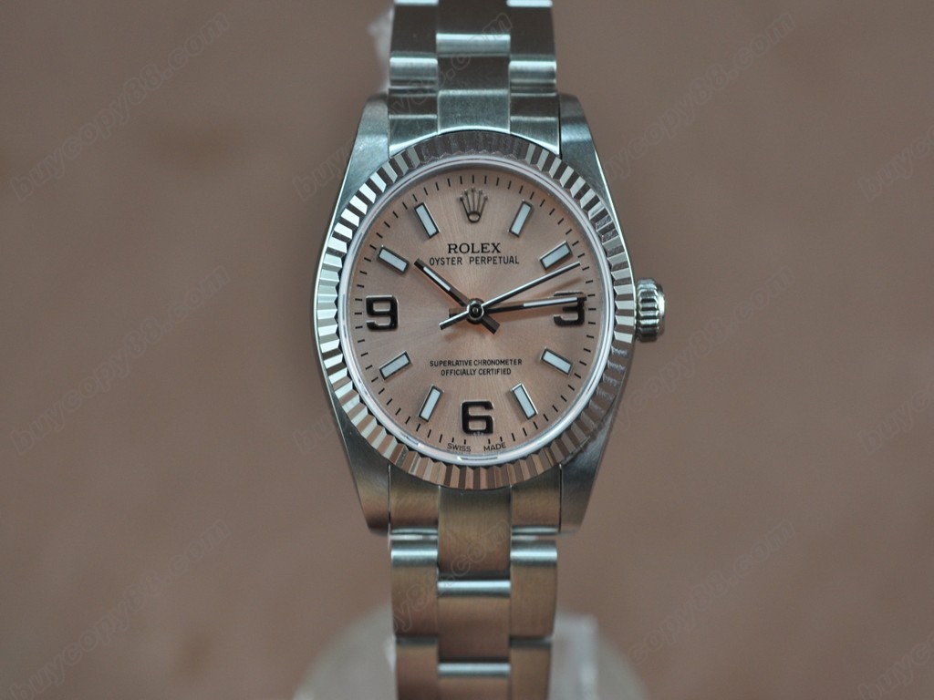 勞力士【女性用】Oyster 25mm SS White Swiss Eta 2671-2 自動機芯搭載1