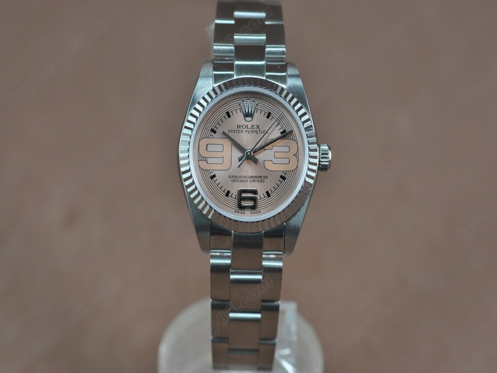 勞力士【女性用】Oyster 25mm SS White Swiss Eta 2671-2 自動機芯搭載0