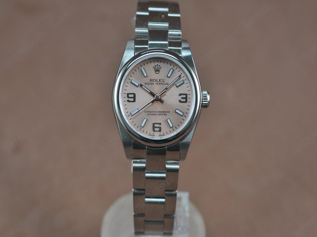 勞力士【女性用】Oyster 25mm SS White Swiss Eta 2671-2 自動機芯搭載0