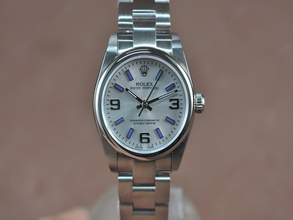 勞力士【女性用】Oyster 25mm SS White Swiss Eta 2671-2 自動機芯搭載1