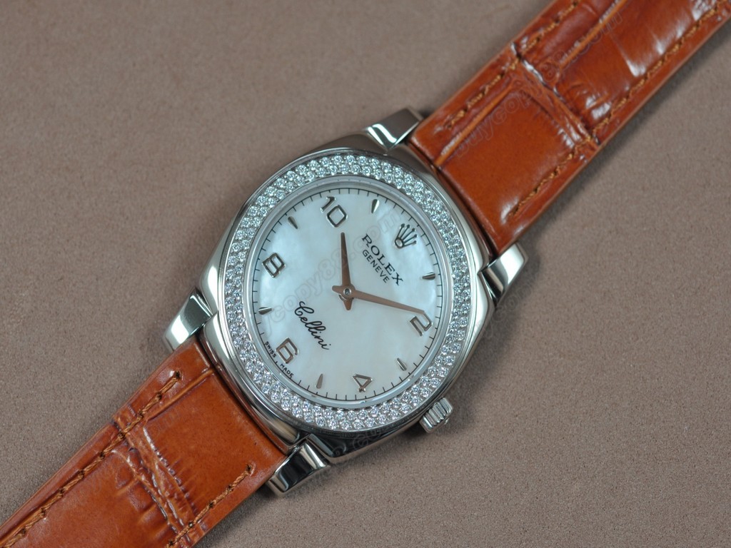 勞力士【女性用】Cellini 32mm SS/LE Diam Bel White dial Ronda 762 石英機芯搭載4