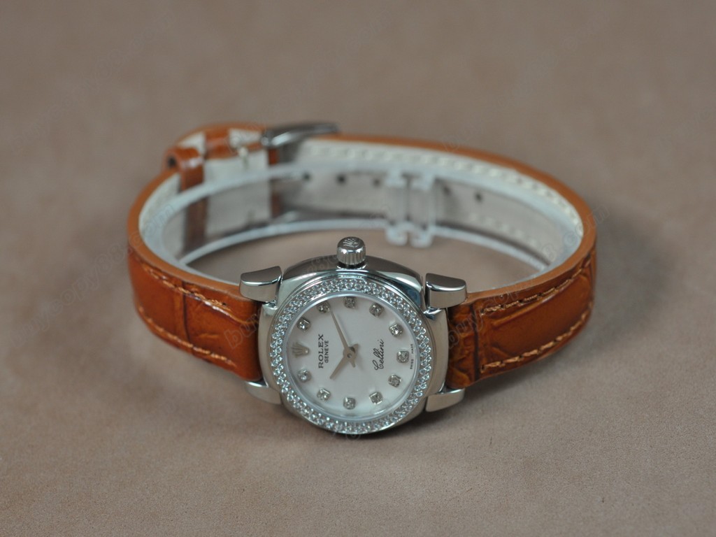 勞力士【女性用】Cellini 26mm SS/LE Diam Bel Pearl grey dial Ronda 762 石英機芯搭載2