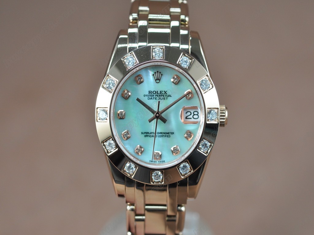 勞力士【女性用】DateJust Mid 34mm Full RG White Dial A-2836-2 自動機芯搭載4