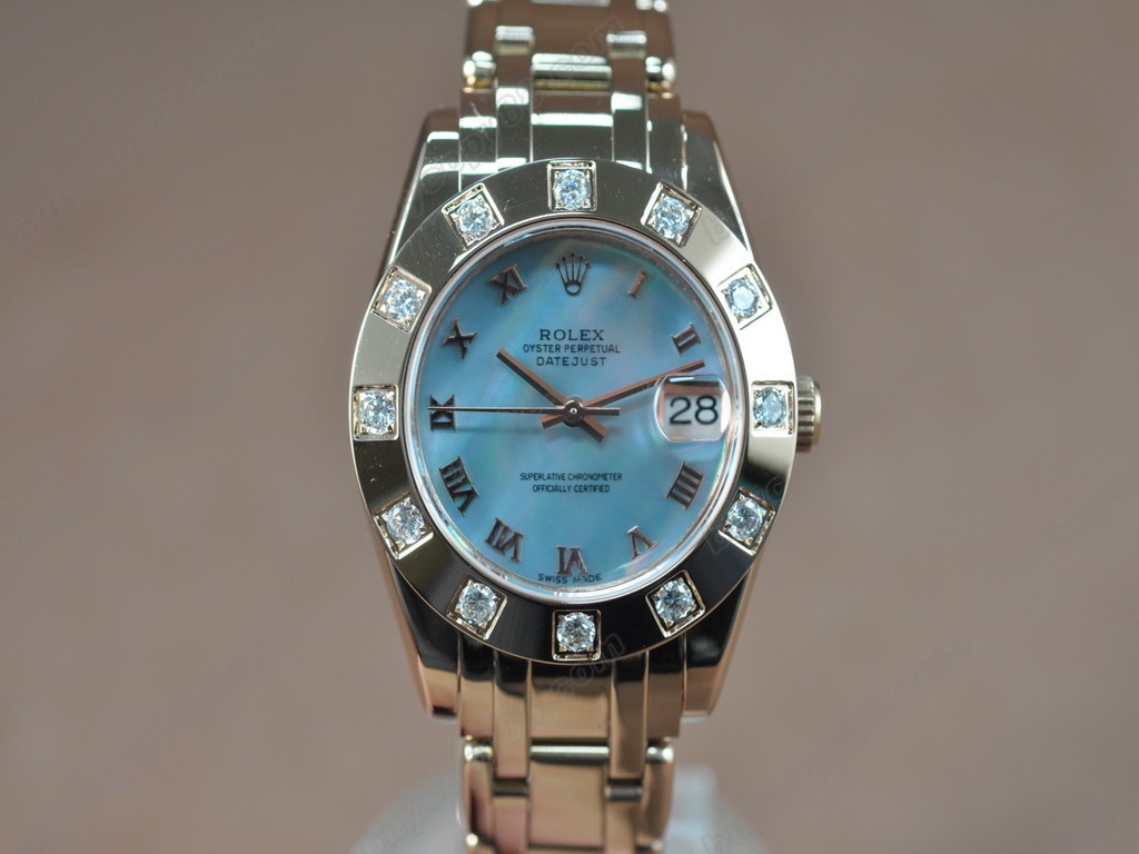 勞力士【女性用】 DateJust Mid 34mm Full RG White Dial A-2836-2 自動機芯搭載1