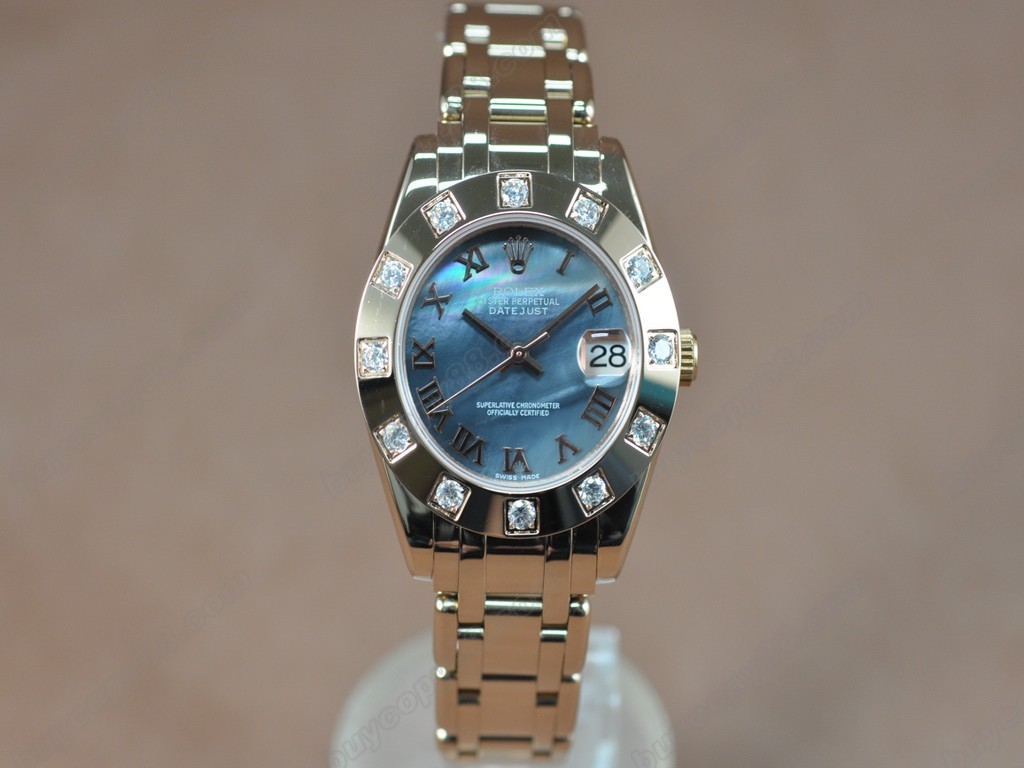 勞力士【女性用】DateJust Mid 34mm Full RG White Dial A-2836-2 自動機芯搭載0