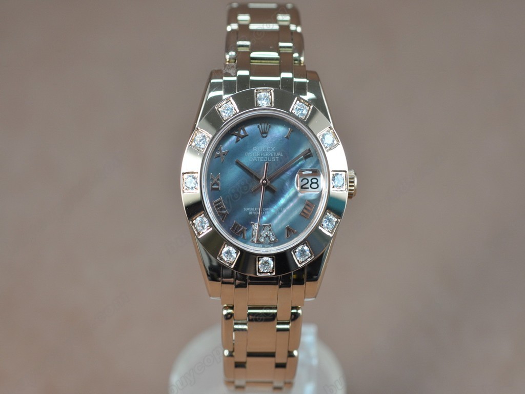 勞力士【女性用】DateJust Mid 34mm Full RG White Dial A-2836-2自動機芯搭載0