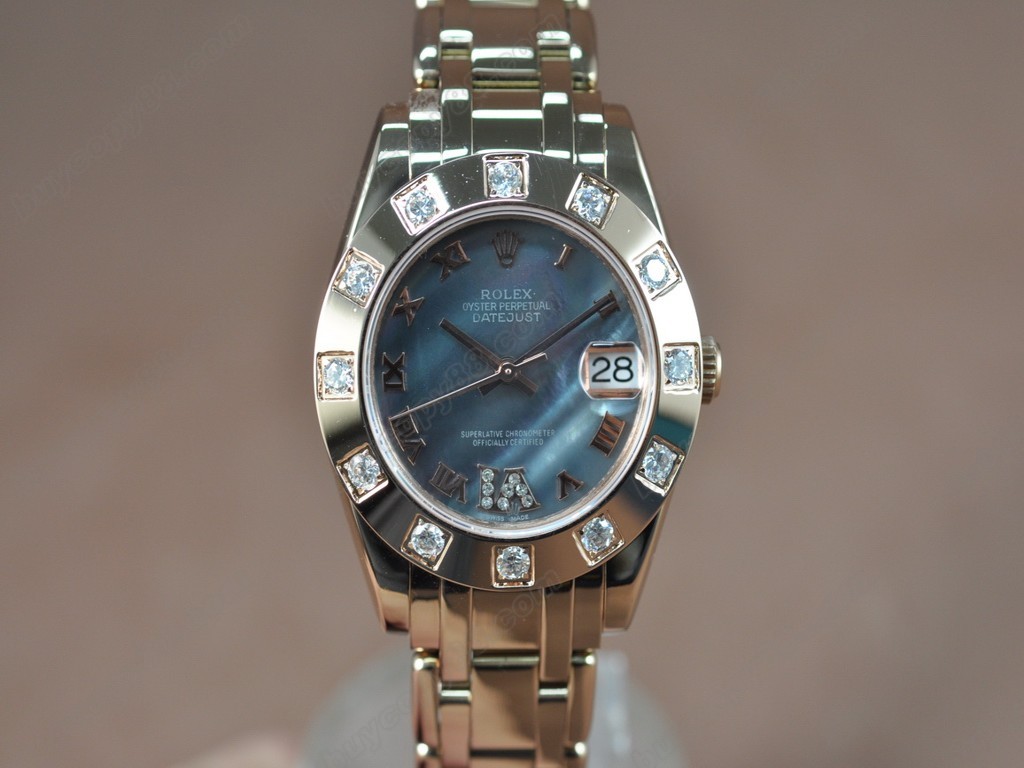 勞力士【女性用】DateJust Mid 34mm Full RG White Dial A-2836-2自動機芯搭載1