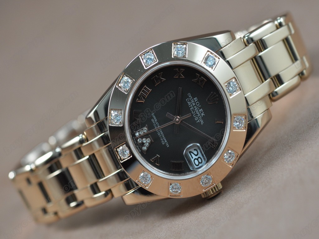 勞力士【女性用】DateJust Mid 34mm Full RG White Dial A-2836-2 自動機芯搭載2