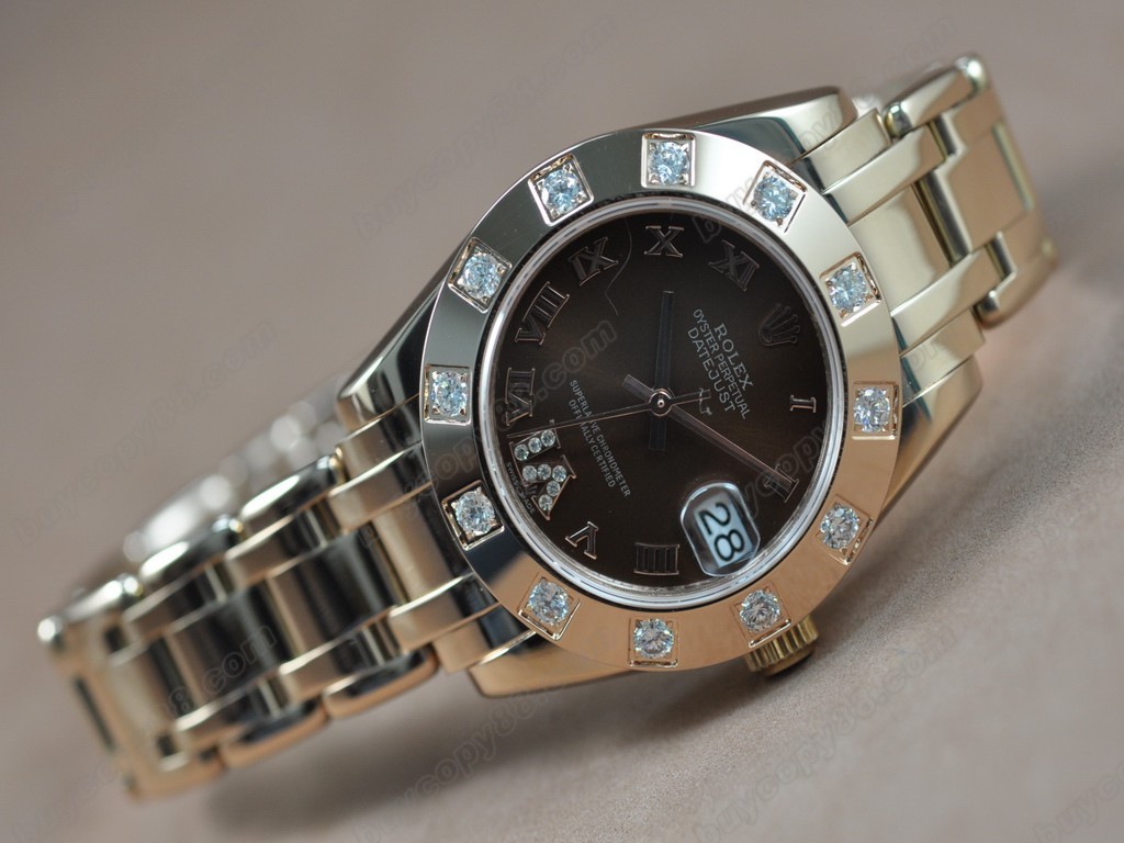 勞力士【女性用】DateJust Mid 34mm Full RG White Dial A-2836-2 自動機芯搭載2