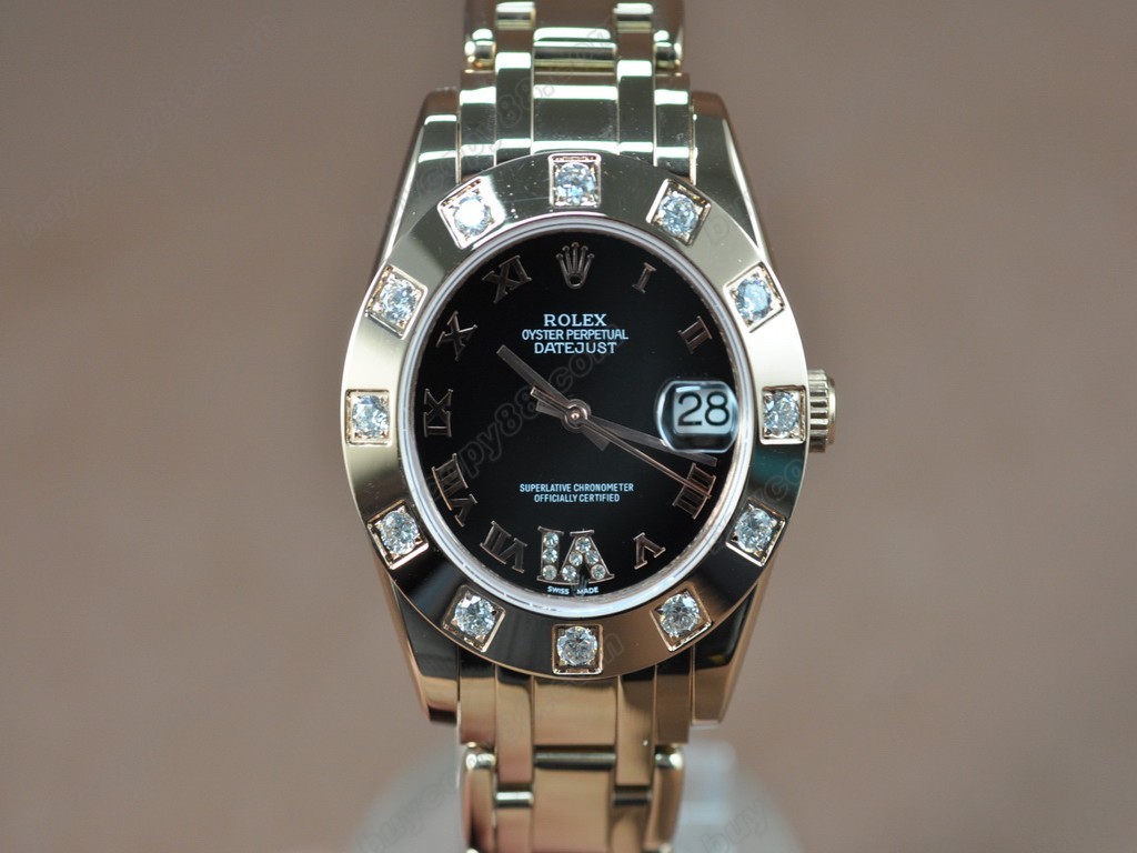 勞力士【女性用】DateJust Mid 34mm Full RG White Dial A-2836-2 自動機芯搭載5