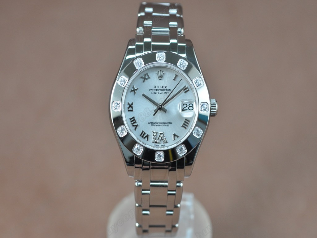 勞力士【女性用】DateJust Mid 34mm SS/SS White Dial A-2836-2 自動機芯搭載0