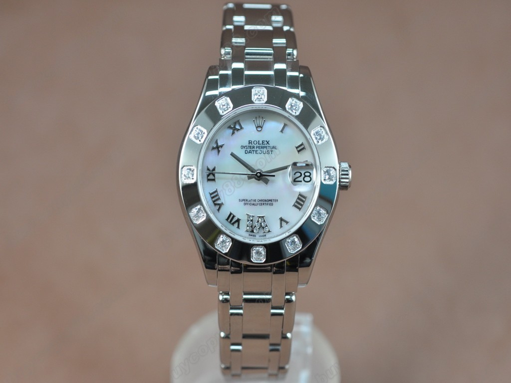 勞力士【女性用】 DateJust Mid 34mm SS/SS White Dial A-2836-2 自動機芯搭載0