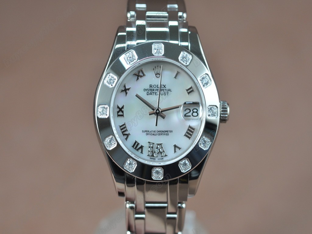 勞力士【女性用】 DateJust Mid 34mm SS/SS White Dial A-2836-2 自動機芯搭載1