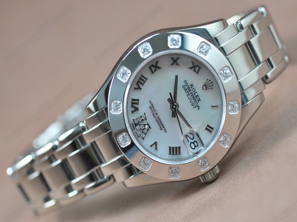 勞力士【女性用】 DateJust Mid 34mm SS/SS White Dial A-2836-2 自動機芯搭載2