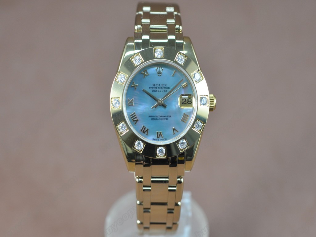 勞力士【女性用】 DateJust Mid 34mm YG Silver Dial A-2836-2 自動機芯搭載0