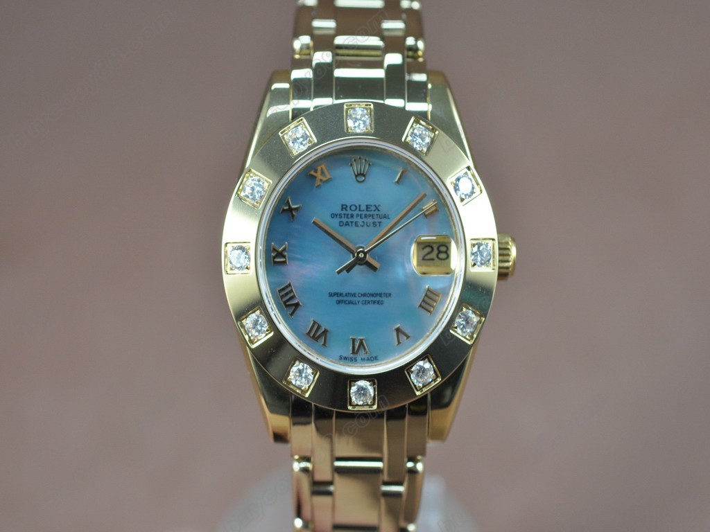 勞力士【女性用】 DateJust Mid 34mm YG Silver Dial A-2836-2 自動機芯搭載1