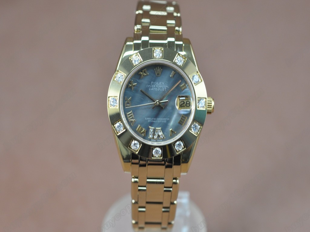 勞力士【女性用】 DateJust Mid 34mm YG Silver Dial A-2836-2 自動機芯搭載0