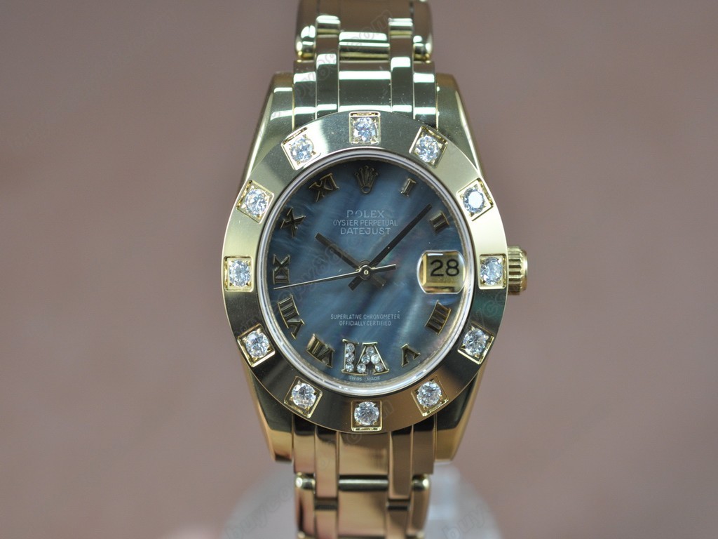 勞力士【女性用】 DateJust Mid 34mm YG Silver Dial A-2836-2 自動機芯搭載1