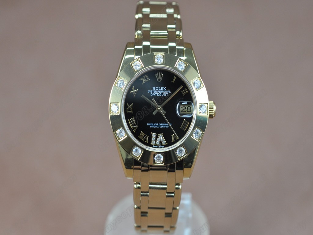 勞力士【女性用】 DateJust Mid 34mm YG Silver Dial A-2836-2 自動機芯搭載0