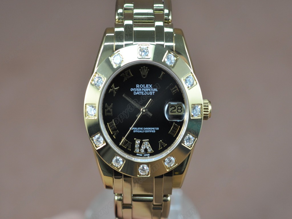 勞力士【女性用】 DateJust Mid 34mm YG Silver Dial A-2836-2 自動機芯搭載1