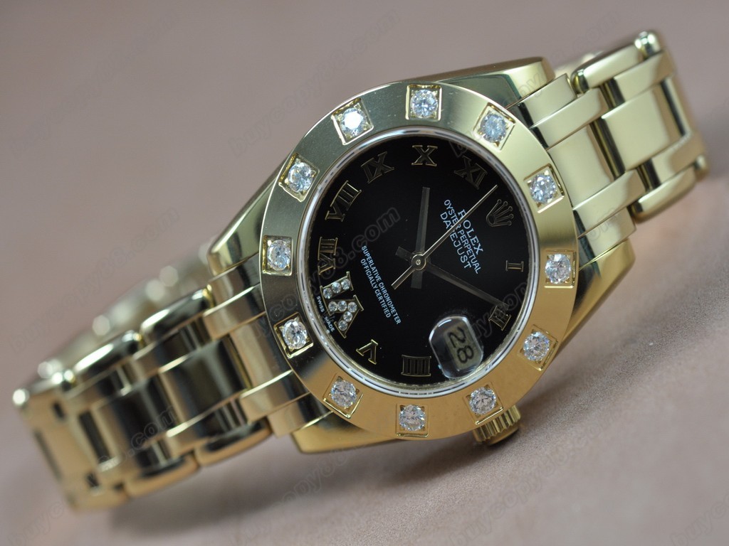 勞力士【女性用】 DateJust Mid 34mm YG Silver Dial A-2836-2 自動機芯搭載2