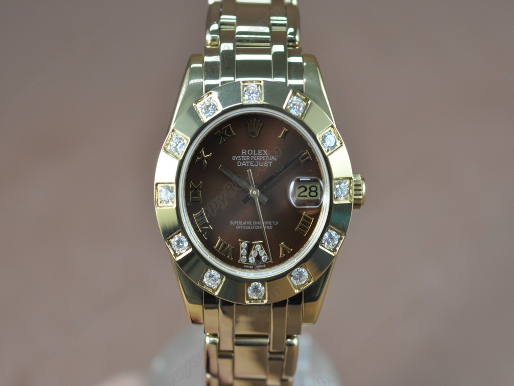 勞力士【女性用】 DateJust Mid 34mm YG Silver Dial A-2836-2 自動機芯搭載1