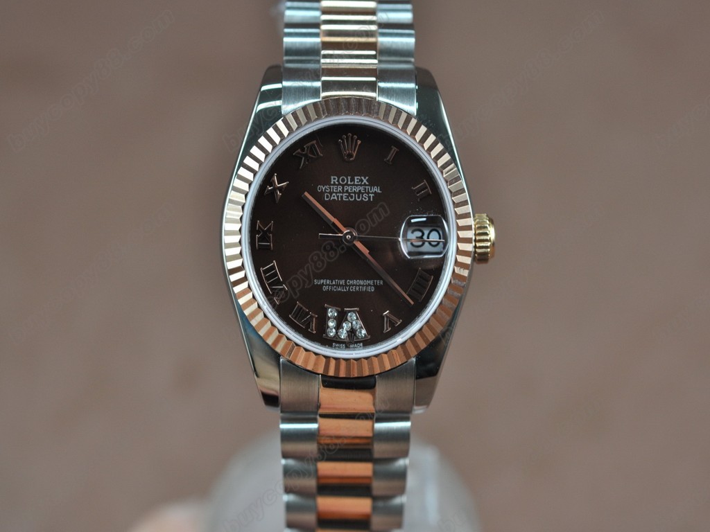 勞力士【男性用】 DateJust 36mm TT White Dial A-2836-2 自動機芯搭載0