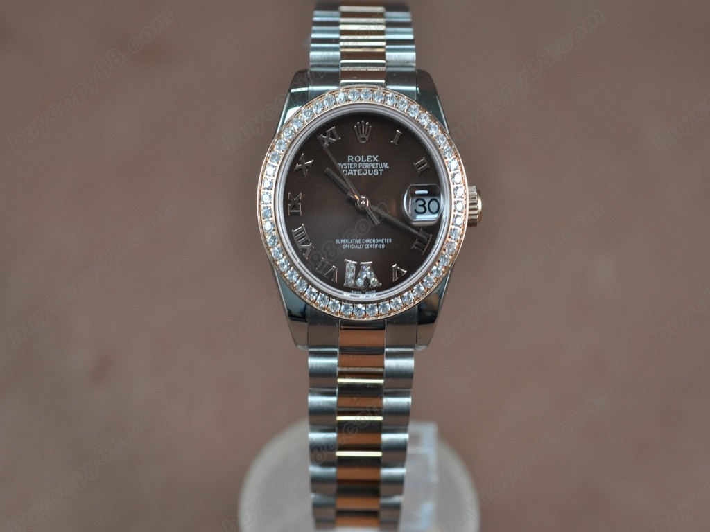 勞力士【男性用】 DateJust 36mm TT Diamonds White Dial A-2836-2 自動機芯搭載1